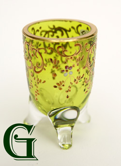 green glass tot